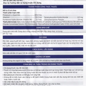 Thuốc nhỏ mắt V.Rohto Cool (12ml) điều trị mỏi mắt, đỏ mắt, ngứa mắt