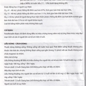 Thuốc Xonatrix 60mg DaviPharm điều trị triệu chứng viêm mũi dị ứng theo mùa (3 vỉ x 10 viên)