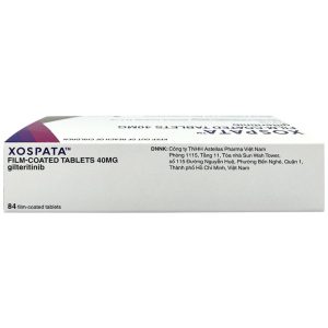 Thuốc Xospata 40mg Astellas điều trị cho người lớn mắc bệnh bạch cầu tủy cấp tính (4 vỉ x 21 viên)