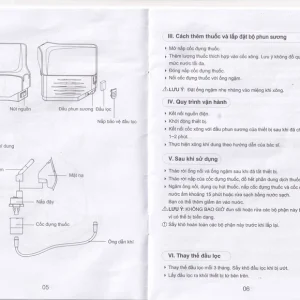 Máy xông khí dung nén khí Yuwell 403M chuyển thuốc dạng dung dịch thành sương mù cho niêm mạc hô hấp