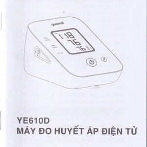 Máy đo huyết áp điện tử bắp tay Yuwell YE610D bộ nhớ lưu trữ đến 80 lần, cho kết quả trung bình 3 lần đo