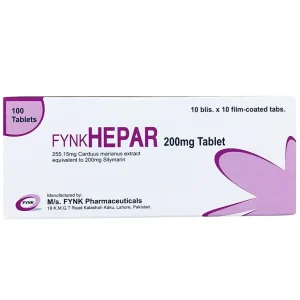 Thuốc Fynkhepar 200mg FYNK điều trị hỗ trợ viêm gan mạn tính, xơ gan (10 vỉ x 10 viên)