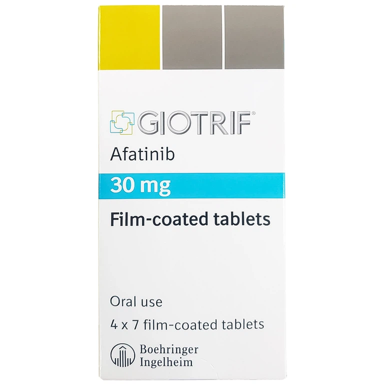 Thuốc Giotrif 30mg Boehringer điều trị ung thư phổi (4 vỉ x 7 viên)