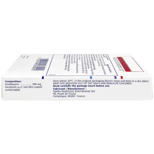 Thuốc Tavanic 500mg Sanofi điều trị nhiễm khuẩn do vi khuẩn (1 vỉ x 5 viên)