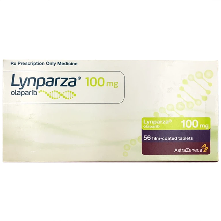 Thuốc Lynparza Tab 100mg AstraZeneca hỗ trợ điều trị ưng thư (7 vỉ x 8 viên)