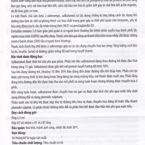 Thuốc Zensalbu 5mg CPC1HN kiểm soát co thắt phế quản mạn, điều trị hen nặng cấp tính (2 vỉ x 5 ống)