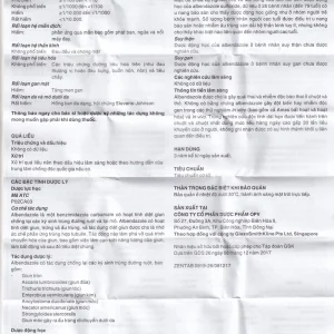 Thuốc Zentel Albendazole 200mg GSK điều trị các loại giun đường ruột nhạy cảm (1 vỉ x 2 viên)