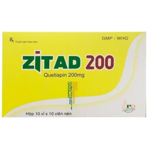 Thuốc Zitad 200 Phương Đông điều trị các triệu chứng của bệnh tâm thần phân liệt (10 vỉ x 10 viên)