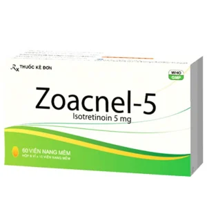 Thuốc Zoacnel 5mg Davi hỗ trợ điều trị mụn trứng cá nặng (60 viên)