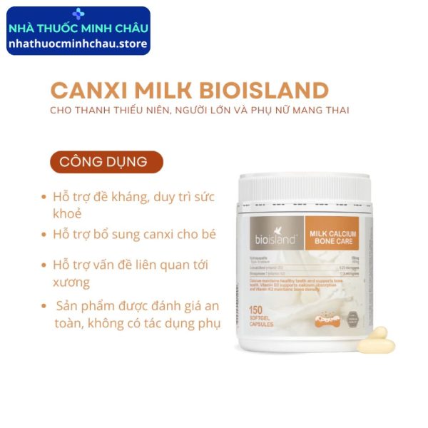 Viên Uống Bio Island Milk Calcium Bone Care (150 Viên) - Hỗ Trợ Sức Khỏe Xương Từ Úc