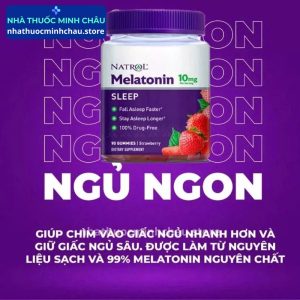 Kẹo Dẻo Hỗ Trợ Giấc Ngủ Natrol Melatonin Gummies 10mg (Hộp 90 viên) - Ngủ Ngon Tự Nhiên, Tỉnh Táo Mỗi Sáng