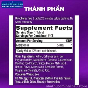 Kẹo Dẻo Hỗ Trợ Giấc Ngủ Natrol Melatonin Gummies 10mg (Hộp 90 viên)