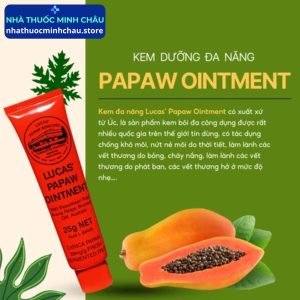 Kem Đa Năng Lucas' Papaw Ointment Từ Đu Đủ Úc - Hỗ Trợ Làm Dịu & Phục Hồi Da (25g & 75g)
