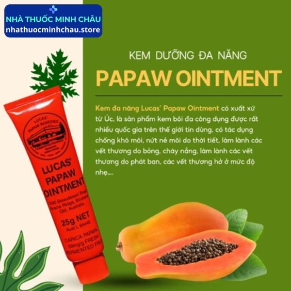 Kem Đa Năng Lucas' Papaw Ointment Từ Đu Đủ Úc - Hỗ Trợ Làm Dịu & Phục Hồi Da (25g & 75g)