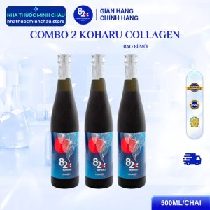 Combo 3 Chai Collagen Koharu 82X Nhật Bản (500ml/Chai) - Hỗ Trợ Đẹp Da, Chống Lão Hóa