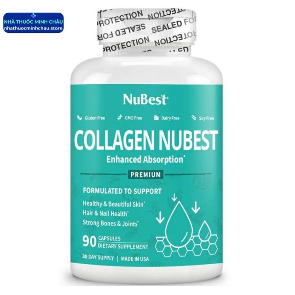 Viên Uống Collagen NuBest Của Mỹ (Lọ 90 Viên) - Hỗ Trợ Đẹp Da, Chống Lão Hóa