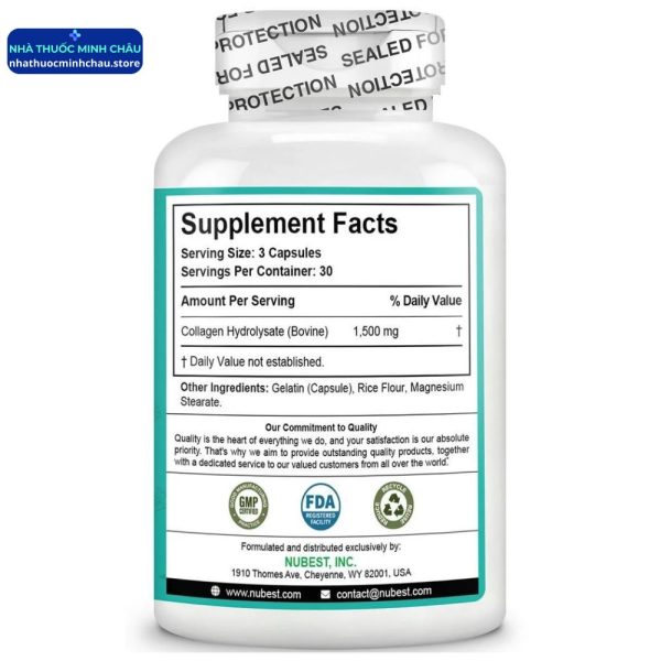 Viên Uống Collagen NuBest Của Mỹ (Lọ 90 Viên) - Hỗ Trợ Đẹp Da, Chống Lão Hóa