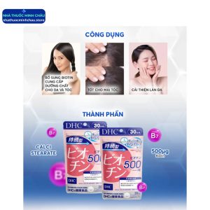 Viên Uống DHC Biotin (Gói 30 Ngày) - Hỗ Trợ Tóc & Móng Chắc Khỏe Từ Nhật Bản