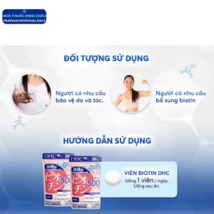 Viên Uống DHC Biotin (Gói 30 Ngày) - Hỗ Trợ Tóc & Móng Chắc Khỏe Từ Nhật Bản