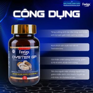 Feelex Oyster GP (Hộp 60 Viên) - Hỗ Trợ Tăng Cường Sinh Lực & Sinh Lý Nam