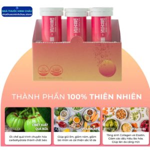 Viên Sủi Balporo Bbae Hàn Quốc (Hộp 30 Viên) - Hỗ Trợ Giảm Béo