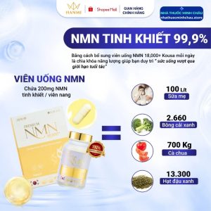 Viên Uống NMN 18000+ Kousa Hàn Quốc (Hộp 90 Viên) - Hỗ Trợ Trẻ Hóa Da & Sức Khỏe