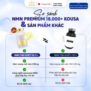 Viên Uống NMN 18000+ Kousa Hàn Quốc (Hộp 90 Viên) - Hỗ Trợ Trẻ Hóa Da & Sức Khỏe
