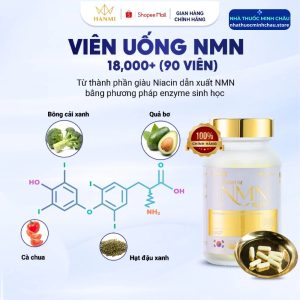 Viên Uống NMN 18000+ Kousa Hàn Quốc (Hộp 90 Viên) - Hỗ Trợ Trẻ Hóa Da & Sức Khỏe