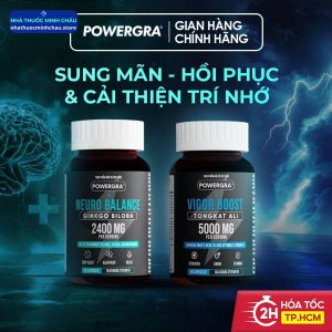 Bộ đôi viên uống Powergra: Vigor Boost & Neuro Balance - Hỗ Trợ Sinh Lực & Trí Não