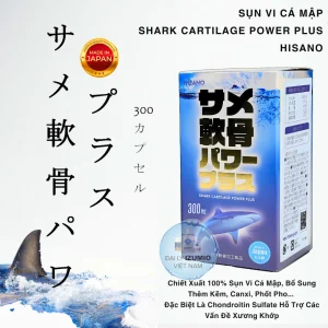 Viên Uống Sụn Cá Mập Hisano Shark Cartilage Power Plus (Nhật Bản) - Hỗ Trợ Xương Khớp