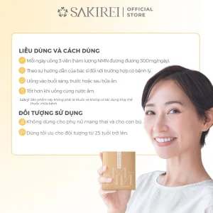 Viên Uống Sakirei Elite NMN 29160 Nhật Bản (Hộp 90 Viên) - Hỗ Trợ Chống Lão Hóa & Tăng Năng Lượng