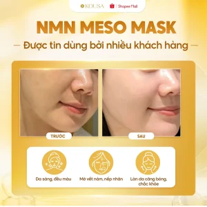 Mặt Nạ NMN Meso Kousa (Hộp 5 Miếng) - Hỗ Trợ Sáng Da & Chống Lão Hóa