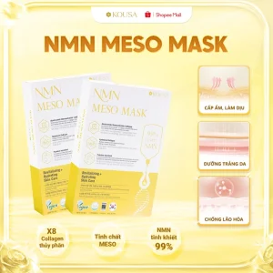 Mặt Nạ NMN Meso Kousa (Hộp 5 Miếng) - Hỗ Trợ Sáng Da & Chống Lão Hóa