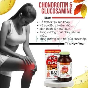 Viên Uống Bổ Khớp Fine Japan - Chondroitin, Glucosamine & Collagen Type II (Lọ 540 Viên, Nhật Bản)