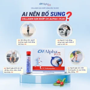 Nước Uống CH-Alpha PLUS (Đức) - Hỗ Trợ Sụn Khớp Linh Hoạt (Hộp 30 Ống)