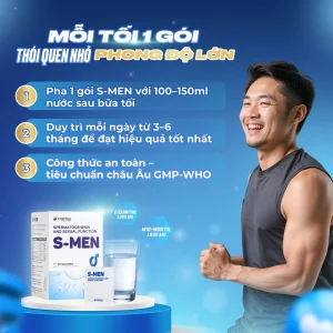 S-MEN (Hộp 30 Gói) - Hỗ Trợ Tăng Cường Năng Lượng & Sức Khỏe Nam Giới