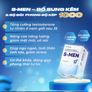 S-MEN (Hộp 30 Gói) - Hỗ Trợ Tăng Cường Năng Lượng & Sức Khỏe Nam Giới