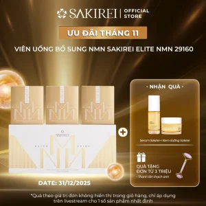 Viên Uống Sakirei Elite NMN 29160 Nhật Bản (Hộp 90 Viên) - Hỗ Trợ Chống Lão Hóa & Tăng Năng Lượng