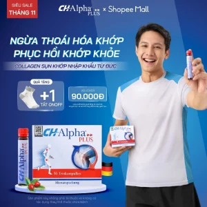Nước Uống CH-Alpha PLUS (Đức) - Hỗ Trợ Sụn Khớp Linh Hoạt (Hộp 30 Ống)
